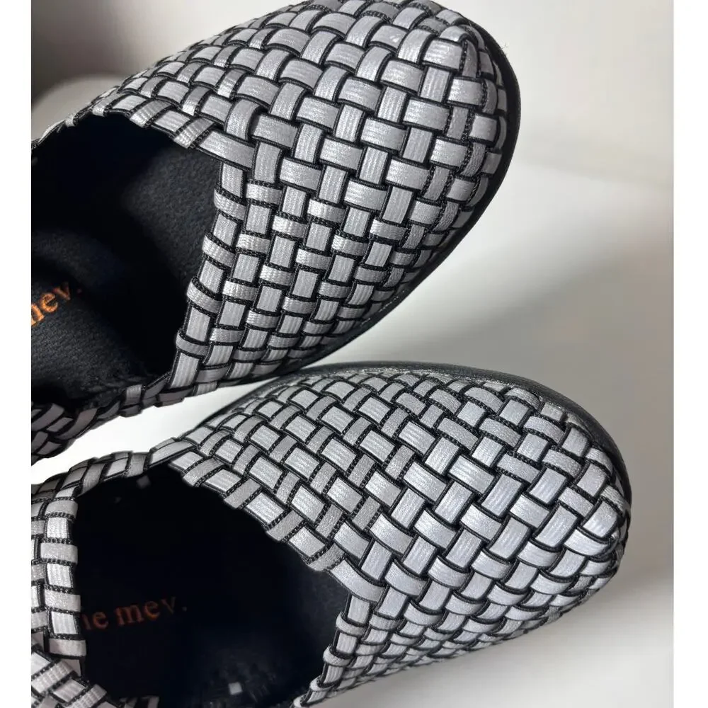Bernie Mev NWOT Size 5 (EU 36) Margo Mary Jane Flats Slip-On Comfort Gray/Black